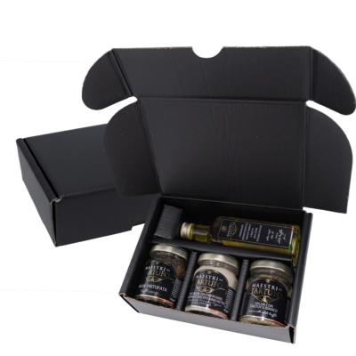 Coffret cadeau de 4 produits mignons à la truffe Giuliano Tartufi - Boîte noire de luxe