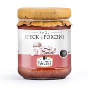 Sauce au Speck et aux cpes  sans gluten " La Dispensa Toscana " - 180 gr 100% rag Italien