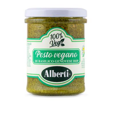 Pesto végétalien de basilic génois AOP Alberti - 170 gr de la Ligurie