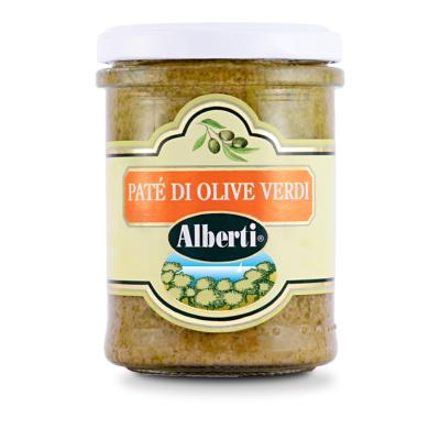 Pâté d'olives vertes Cultivar Taggiasca à l'huile d'olive extra vierge Alberti - 170 gr
