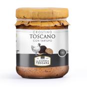 Pt de foie toscan  la truffe " La Dispensa Toscana " - 180 gr pour Bruschetta et Crotons