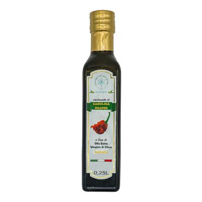 Huile d'olive extra vierge avec infusion de Piment ( Carolina reapper italien ) - 250 ml 